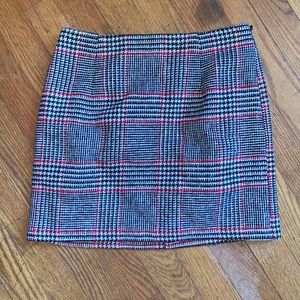 Plaid mini skirt
